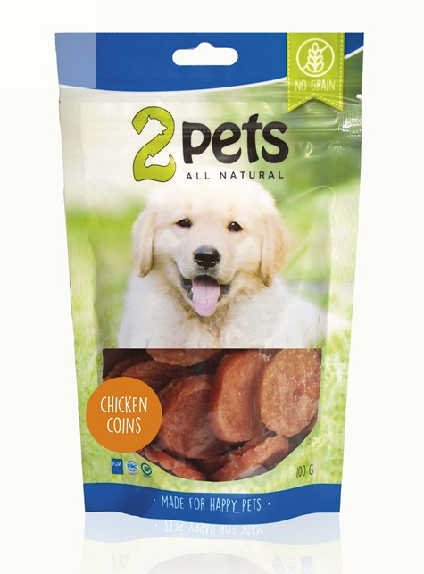 2pets Dogsnack Chicken Coins 100 g