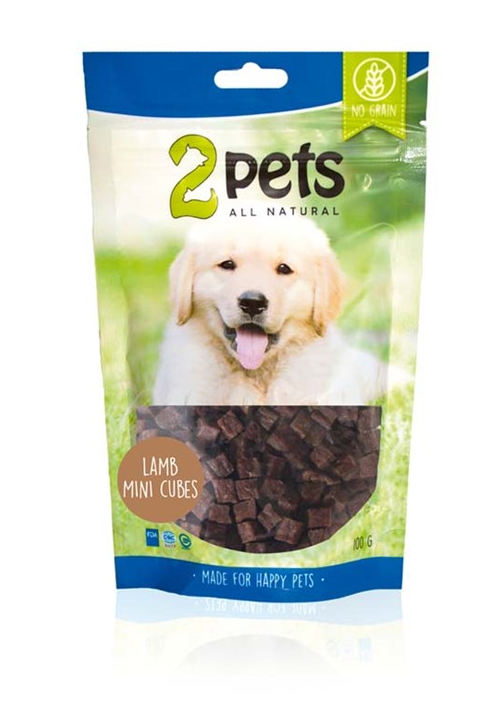 2pets Dogsnack Lamb MiniCubes, 100 g