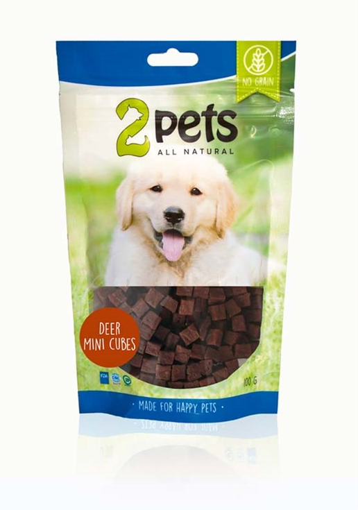 2pets Dogsnack Deer MiniCubes, 100 g