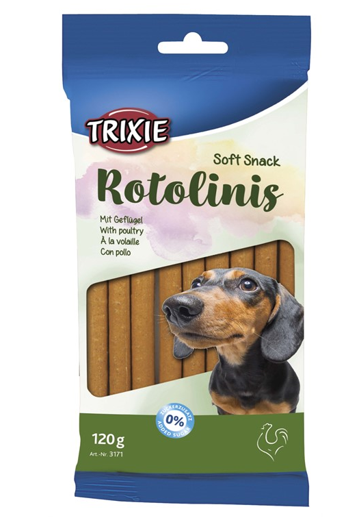 Soft Snack Rotolinis, kyckling, 12 cm, 12 st/120 g