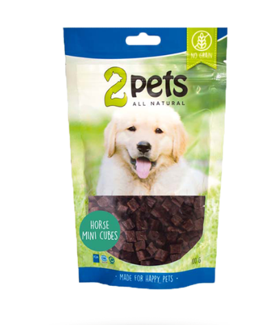 2pets Dogsnack Horse MiniCubes, 100 g