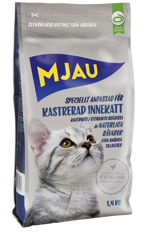 Mjau Kastrerad innekatt 1,4 kg