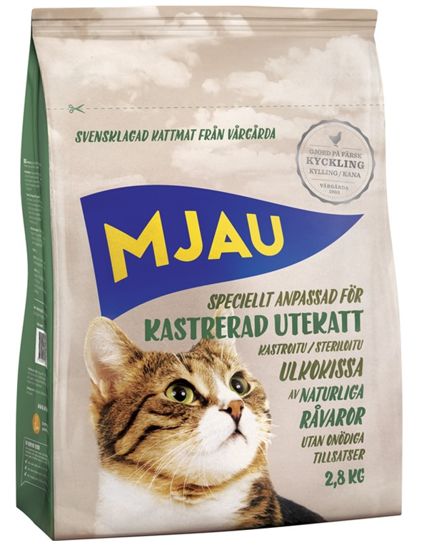 Mjau Kastrerad utekatt Kyckling 2,8 kg