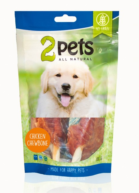 2pets Dogsnack Chicken Chewbone 100 g