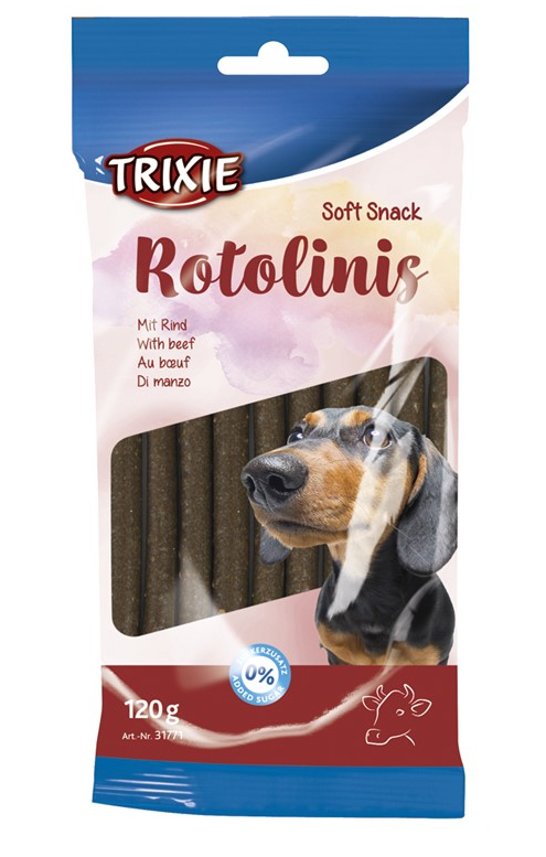 Soft Snack Rotolinis, oxkött, 12 cm, 12 st/120 g