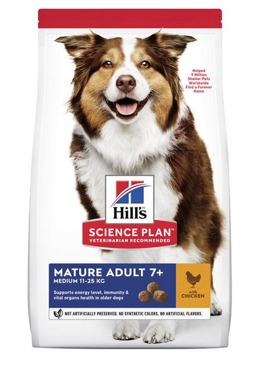 Hill's Mature Adult 7+ Medium hundfoder med kyckling 2,5kg