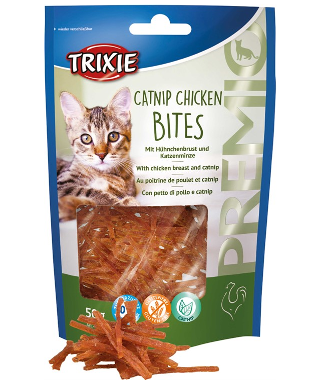 PREMIO Catnip Chicken Bites, 50 g