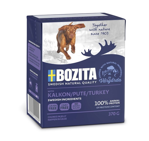 Bozita Hund Tetra Bitar i Gelé Kalkon - 370 g