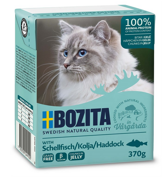 Bozita Katt Tetra Bitar i gelé Kolja 370 g