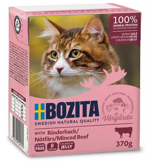 Bozita Katt Tetra Bitar i gelé Nötfärs 370 g