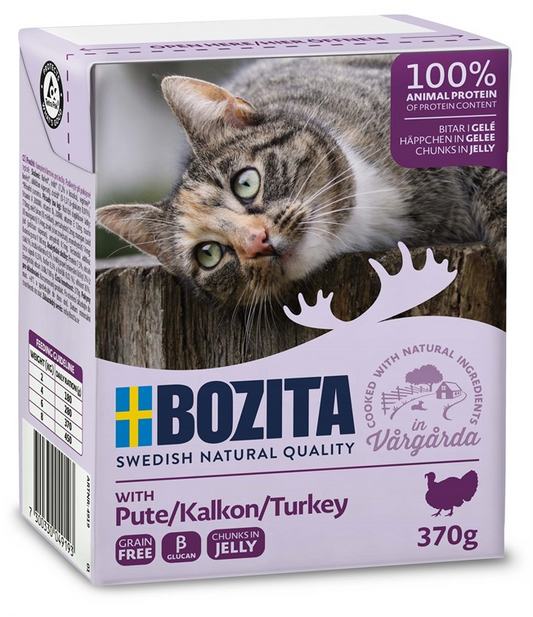 Bozita Katt Tetra Bitar i gelé Kalkon 370 g