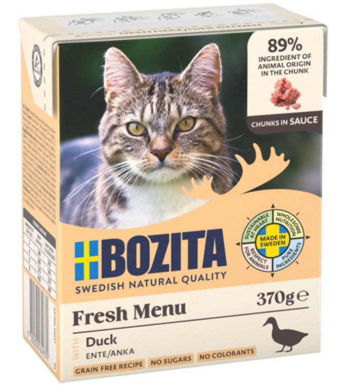 Bozita Katt Tetra Bitar i sås anka 370 g